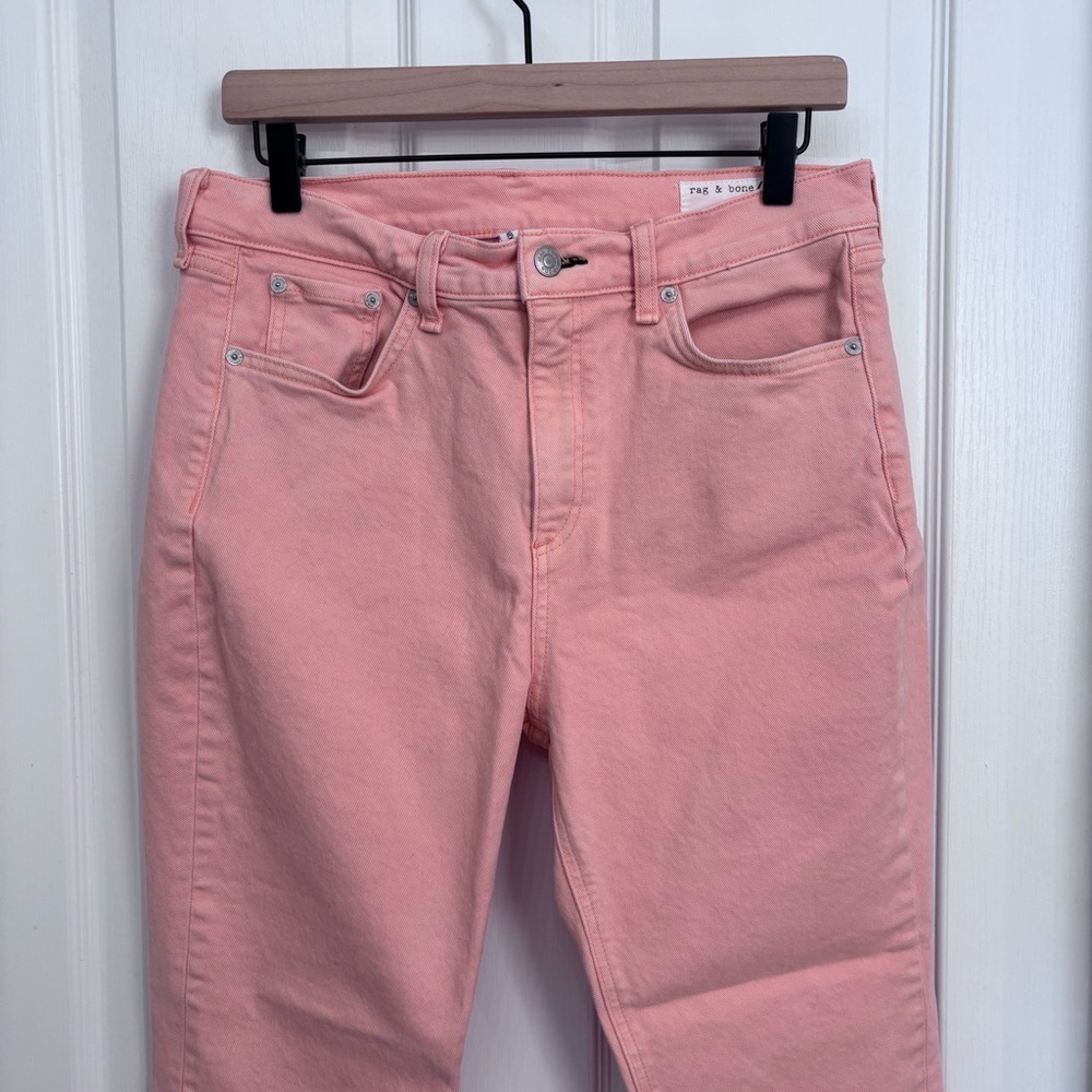 Peach High Rise Skinny Jeans | rag & bone Size 29 - Picture 3 of 12